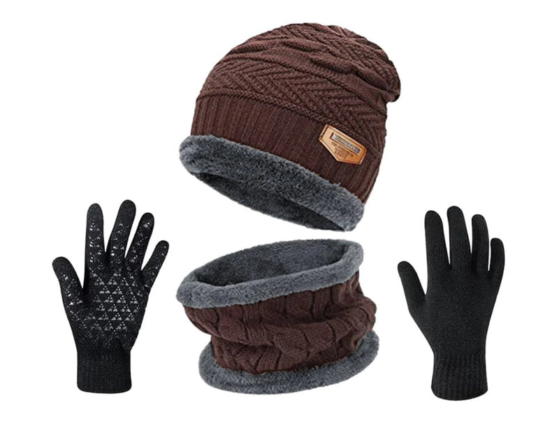 KIT Conjunto Touca Gorro Térmico com Cachecol + Luvas