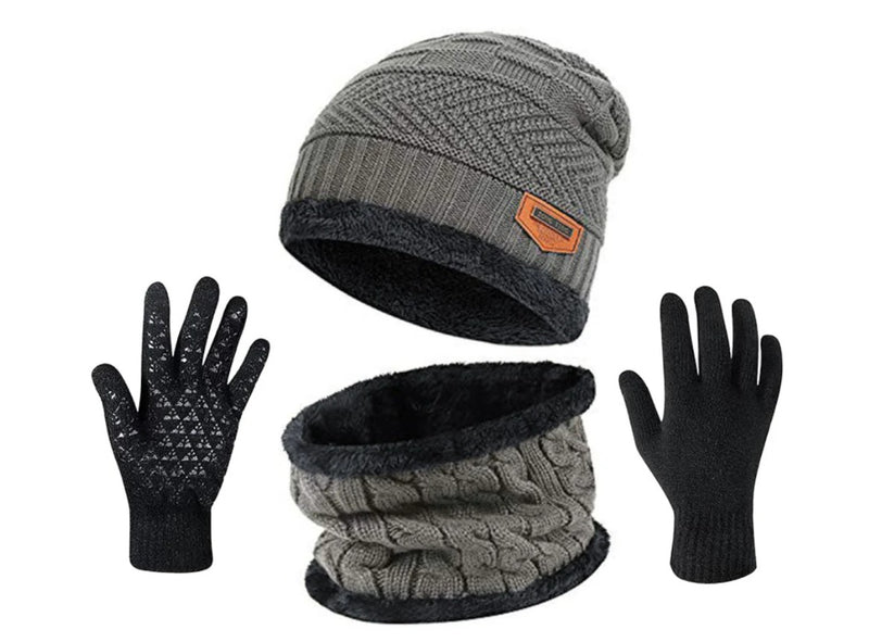 KIT Conjunto Touca Gorro Térmico com Cachecol + Luvas