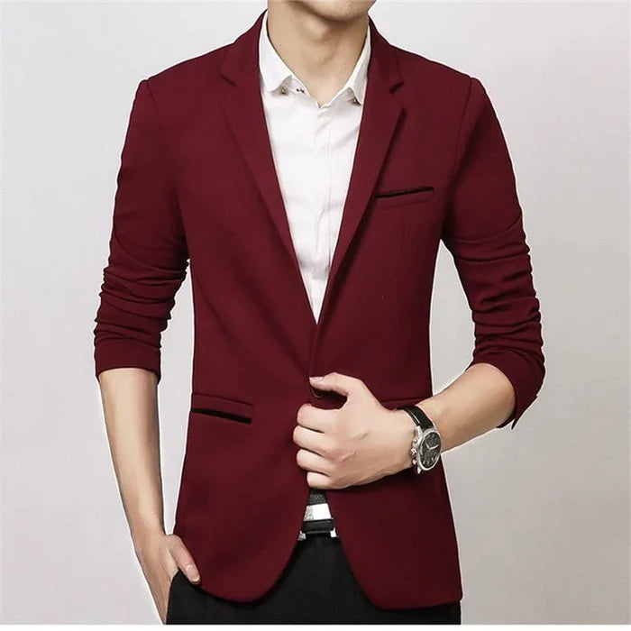 Terno estilo blazer casual masculino