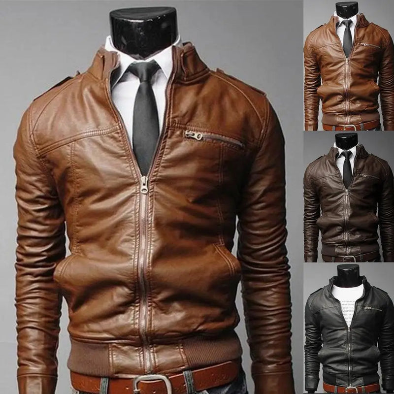 Jaqueta Masculina em Couro Genuino - Business M2